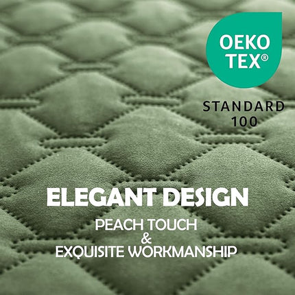 gogobunny 100% Double-Sided Waterproof Dog Bed Cover Pet Blanket Sofa Couch Furniture Protector for Puppy Large Dog Cat, Reversible (52x82 Inch (Pack of 1), Dark Green/Light Green)