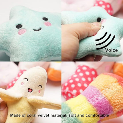 9 Pack Small Dogs Puppy Squeaky Dog Toys,Cute Variety Colors Designs to Bite Anytime, for Small Dogs