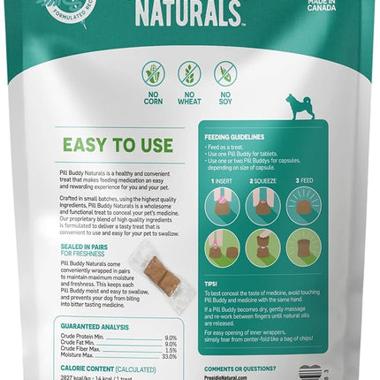 Earthly Pill Buddy Naturals - PB & Apple Recipe Pill Hiding Treats for Dogs - Make A Perfect Pill Concealing Pocket Or Pouch for Any Size Medication - 90 Servings