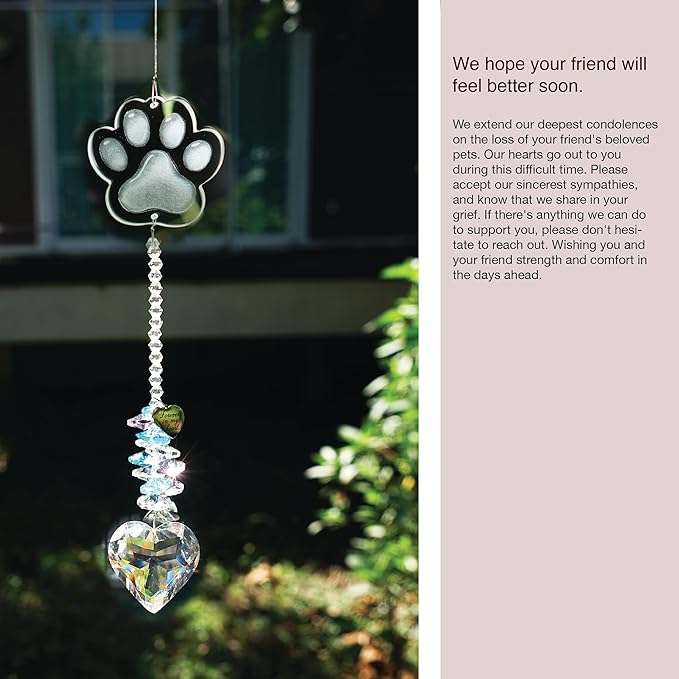 Pet Memorial Suncatcher, Dog Memorial Gifts, Pet Loss, Pet Sympathy, Thoughtful Dogs and Cats Remembrance, Bereavement Gifts