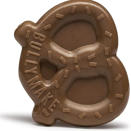 BULLYMAKE Brown Tough Chew Pretzel Toy for Dogs, Durable Nylon Dog Toys for Aggressive Chewers, Dental Stimulating, Tough Chew, Boredom Busting, Pet Supplies, Made in USA