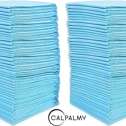(100 Pads) CalPalmy Ultra Absorbency Pet Toilet Training Pads 18" x 13" Moisture Locking Technology Turns Liquid into Gel - Perfect for Rabbits and Guinea Pigs