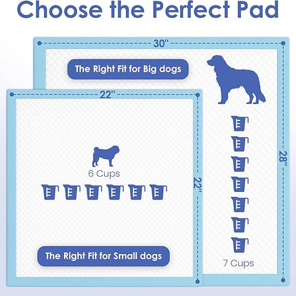 American Kennel Club Scented Puppy Training Pads with Ultra Absorbent Quick Dry Gel – 22 x 22 Pee Pads for Dogs - Fresh Scented - Pack of 100