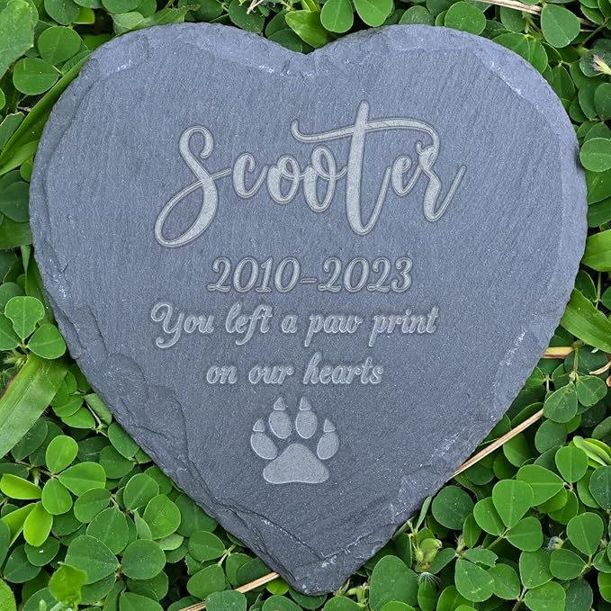 Personalized Pet Memorial Stones - Pet Memorial Gifts for Dogs - Pet Loss Gifts - Sympathy Gifts for Loss of Pet Dog - Gifts for Loss of Pet - Dog Passed Away Gift, 4''×4''/10×10cm