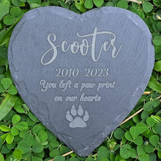 Personalized Pet Memorial Stones - Pet Memorial Gifts for Dogs - Pet Loss Gifts - Sympathy Gifts for Loss of Pet Dog - Gifts for Loss of Pet - Dog Passed Away Gift, 4''×4''/10×10cm