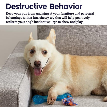 Petstages Orka Bone Royal Blue Treat-Dispensing Dog Chew Toy