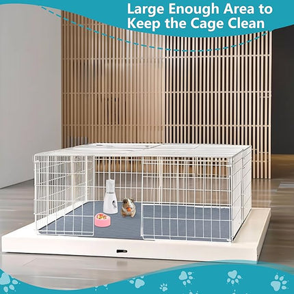 Washable Guinea Pig Cage Liner, 24 x 47 (3 Pack), Waterproof Reusable & Anti Slip Guinea Pig Bedding Fast and Super Absorbent Pee Pad for Small Animals, for Midwest Cage Area