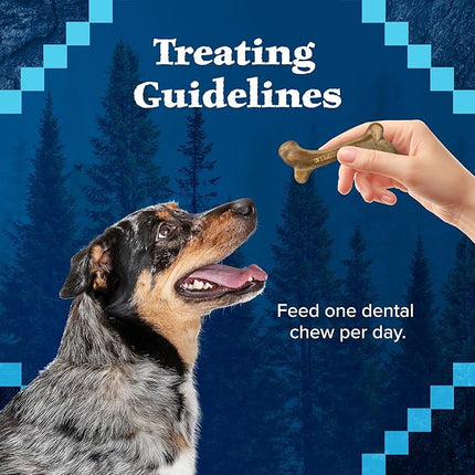 Blue Buffalo Wilderness Wild Bones Grain-Free Dental Chews Dog Treats, Medium, 10-oz Bag