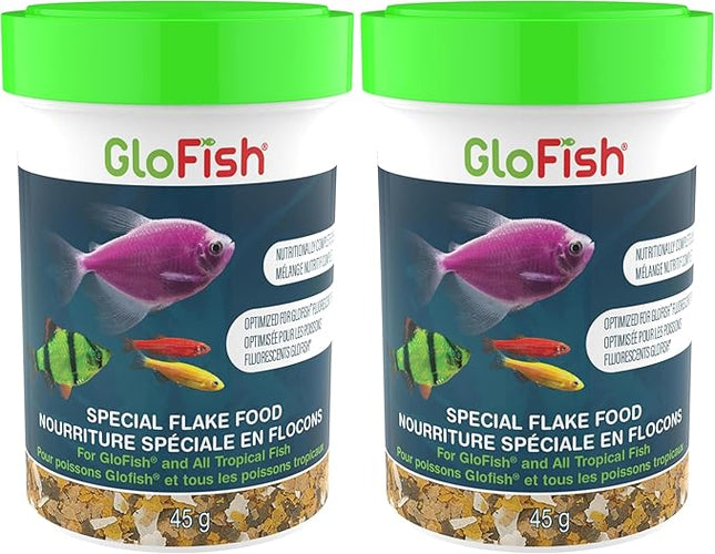 GloFish Special Flake Dry Fish Food for Brightness, 1.6 oz - 77003 (Pack of 2)