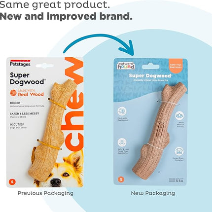 Petstages Outward Hound Super Dogwood Durable Dog Chew Toy, Small - Long Lasting Chew Sticks Made of Natural Wood - USA Made