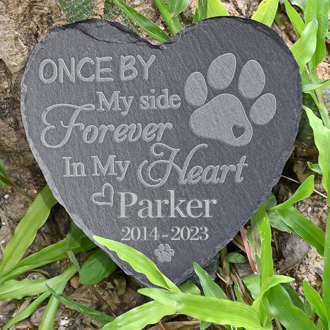 Pet Memorial Stone, Dog Memorial Gifts for Loss of Dog, Pet Loss Gifts, Loss of Cat Sympathy Gift - Forever in My Heart