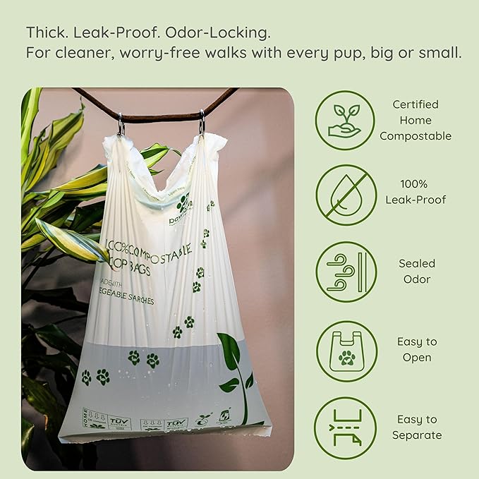 Pawtria Eco Duo Set: Dog Poop Bags (120) + Premium BPA Free Silicone Treat Case (3.25"H X 2.75"L), BPA-Free, Leak-Proof, Biodegradable, Zero Waste, Supports Rescue Dogs (Treat Case + 120 Poo Bags)