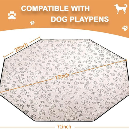 Qeils Reusable Puppy Pads, Washable Pee Pads for Dogs, Specifically Designed for 8 Panels for Dog Playpen Kennel Waterproof Non Slip Wee Wee pad, Absorbent Training Pads Extra Large
