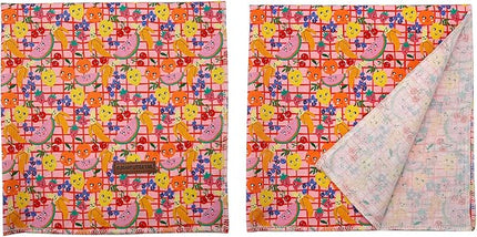 Little Tail 's Elegant Fruit Print Dog Bandana, Adjustable Birth DAY Bib Scarf - Summer Theme for Medium/Large Dogs