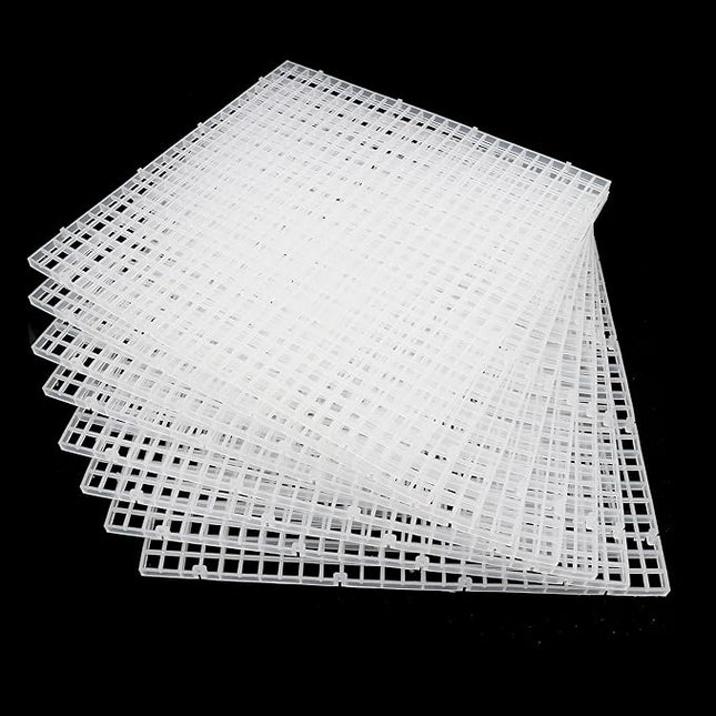 Aquarium Fish Tank Bottom Isolation 8 Pcs, Plastic Egg Crate Grid Divider Tray Egg (L 8pcs)