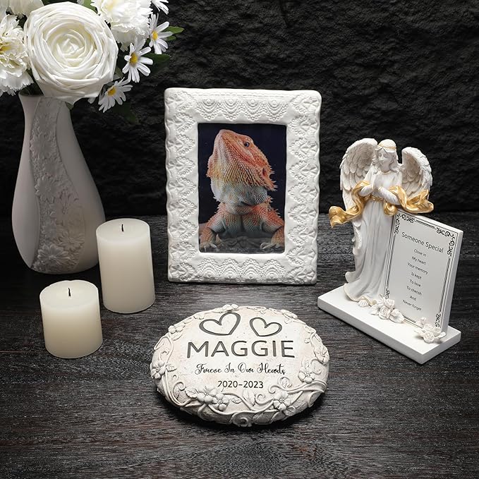 Personalized Bearded Dragon Memorial Stone, Pet Grave Markers Bearded Dragon, Bearded Dragon Headstone, Bearded Dragon Tombstone, Bearded Dragon Gravestone, Bearded Dragon Memorial Gifts