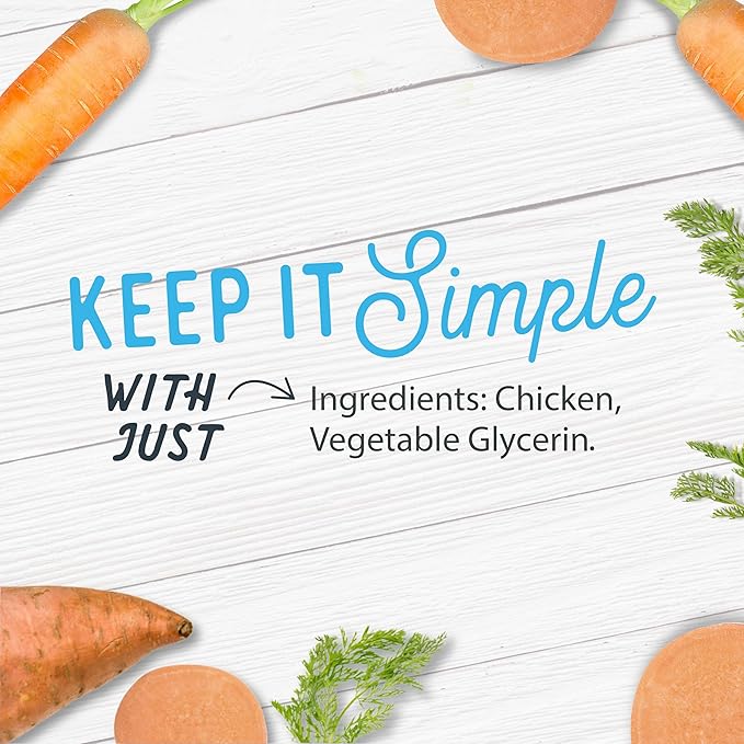 Farmland Traditions Dogs Love Chicken Jerky Dog Treats, Premium Two-Ingredient Dog Jerky with USA-Raised, Human-Grade Chicken & No Antibiotics Ever, 1-Pound Bag