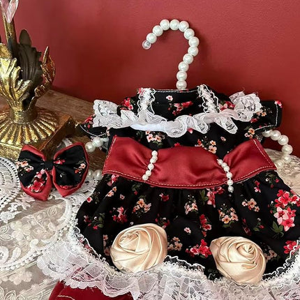 Fashion Sweet Puppy Dog Lace Princess Dress for EXTRAL Small and Small Dog A-red Medium