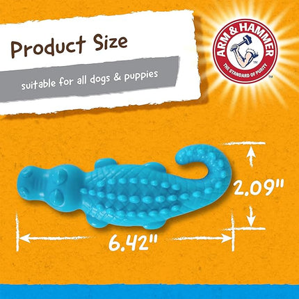 Arm & Hammer for Pets Nubbies Dental Toys Gator Dental Chew Toy for Dogs Best Dog Chew Toy for Moderate Chewers Reduces Plaque & Tartar Buildup Without Brushing, Gator (Pack of 24)
