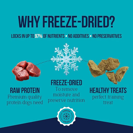 Stewart Chicken Liver Dog Treats, 1.5 oz, ~25 Pieces, Freeze Dried Raw, Single Ingredient, 60% Protein Training Treats or Meal Topper in a Resealable Tub, Grain Free, Gluten Free