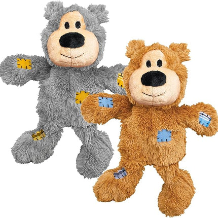 KONG Wild Knots Bears - Durable Dog Toys with Internal Knotted Ropes and Minimal Stuffing for Less Mess (Assorted Colors) (X Large (2 Pack))