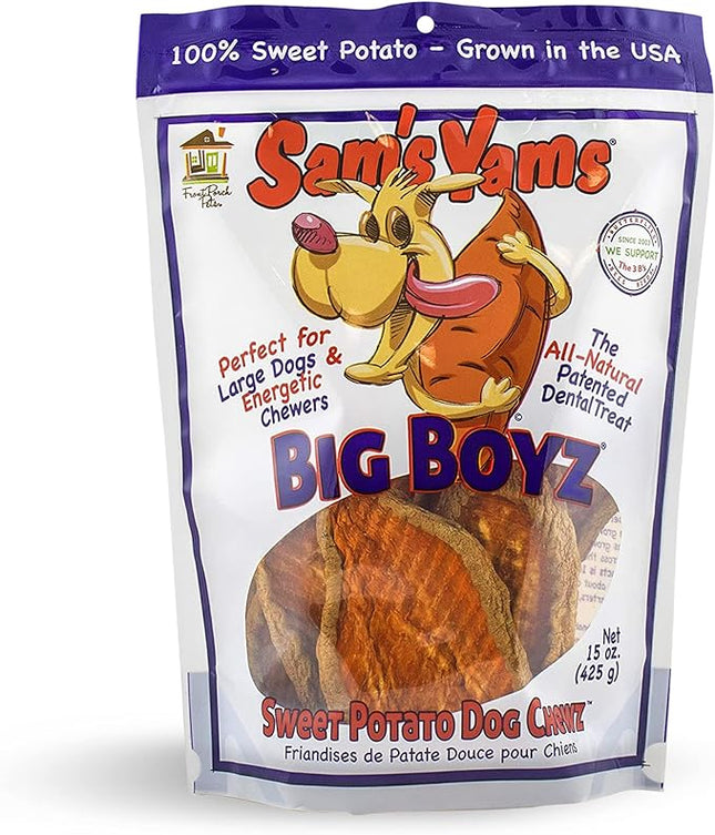 Sam'S Yams Big Boyz Sweet Potato Dog Treats, 15 Oz, 425 Grams