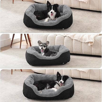 INVENHO Dog Bed Medium Size, Orthopedic Warming Soft Calming Sleeping Durable with Anti-Slip Bottom