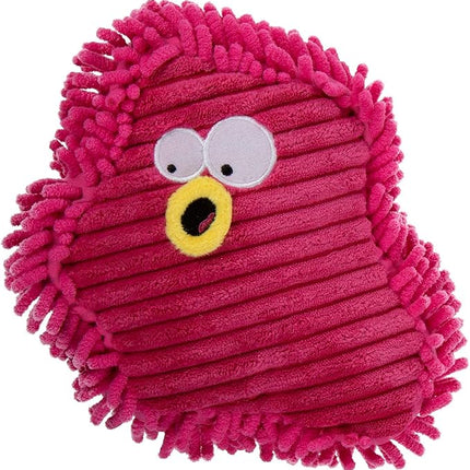 goDog PlayClean Germs Squeaky Plush Dog Toy with Odor-Eliminating Essential Oils, Chew Guard Technology - Pink, Small