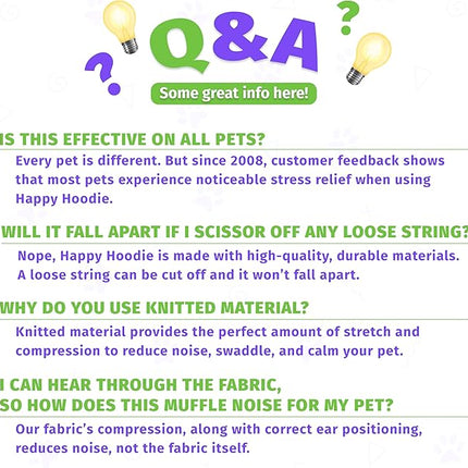 Happy Hoodie The Original Dog & Cat Calming Band - American Brand - Anxiety Relief/Noise Protection - Grooming - Thunder - Fireworks 2 Pack Pink (1 Small, 1 Large) - Since 2008