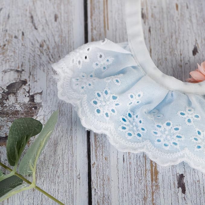 2PCS Dog Cat Collar Flower Bow Lace Pet Bib Cute Scarfs Necklace Neck Strap for Pet Costume Supplies