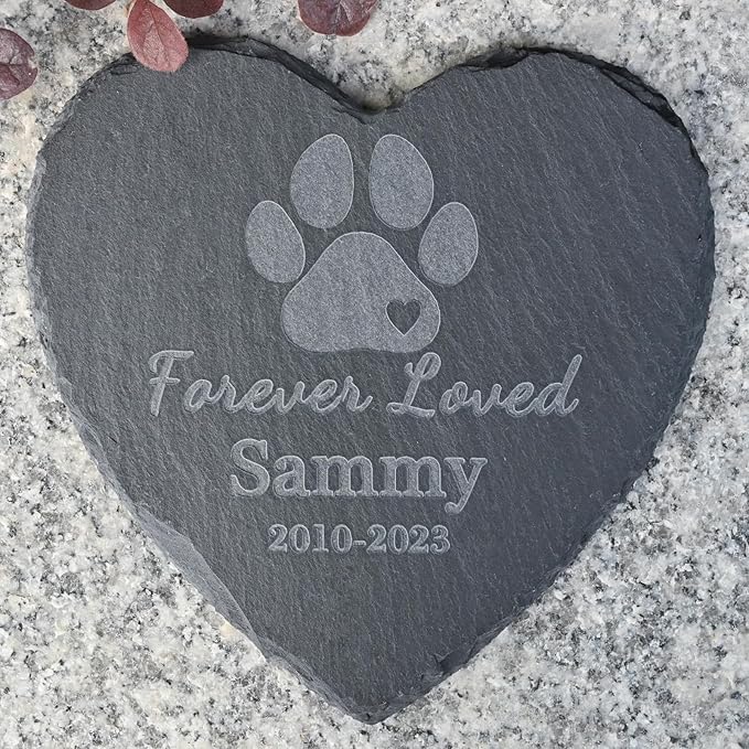 Pet Memorial Stones, Gifts, Loss of Sympathy Dog Gifts for Dog, Bereavement Grave Marker, in Memory - Style C, 6''x6''/15x15cm