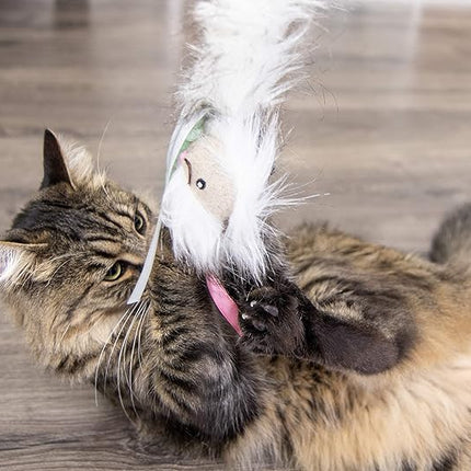 SmartyKat Chitter Critter Squirrel Electronic Sound Plush Kicker Cat Toy, Battery Powered - Gray, One Size