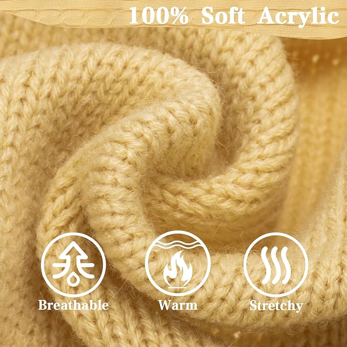 PUPTECK Winter Dog Cat Sweater Coat - Soft Cold Weather Clothes Knitwear for Kitties & Small Dogs Indoor Outdoor Walking Warm, Knitted Classic for Doggies Kitties Girls Boys, Cream S