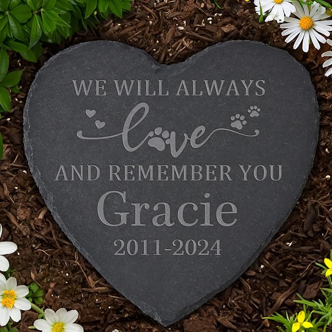 Personalized Pet Memorial Stone, Dog Memorial Gifts for Loss of Dog, Pet Loss Gifts, Pet Memorial, Loss of Dog Sympathy Gift, Dog Remembrance Gift, Pet Bereavement Gifts - Always Love And Remember