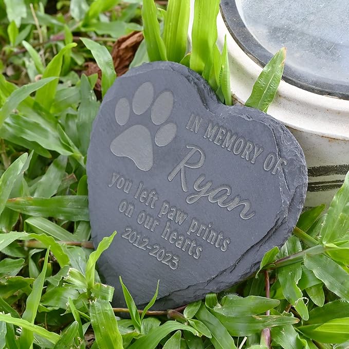 Pet Loss Gifts Personalized Dog Memorial Stone - Pet Memorial Gifts - Loss of Cat Sympathy Gift - Bereavement Remembrance Memorial Gifts for Loss of Pet Dog, 4''×4''/10×10cm