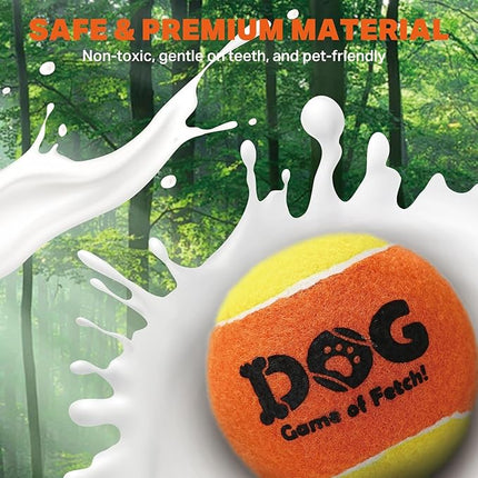 AMA SPORT Squeaky Tennis Balls for Dogs 2.0" Small Dog Tennis Balls for Throwing and Fetching Dog Toys for Training, Exercise, High Bouncing 4 Pack (Orange Pink)