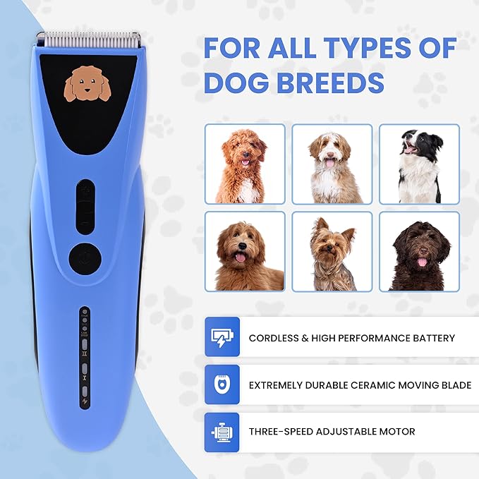 We Love Doodles Professional Dog Clipper, Blue