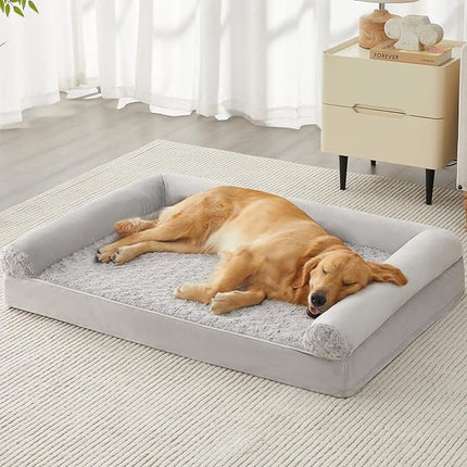 BFPETHOME Dog Beds for Large Dogs, Orthopedic Dog Bed for Medium Large Dogs,Big Waterproof Couch Pet Bed with Removable Washable Cover