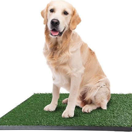 Artificial Grass Puppy Pee Pad for Dogs and Small Pets - 20x30 Inch, Reusable 3-Layer Turf Pads for Dogs with Tray - Indoor and Outdoor Fake Grass Potty Pet Supplies by PETMAKER