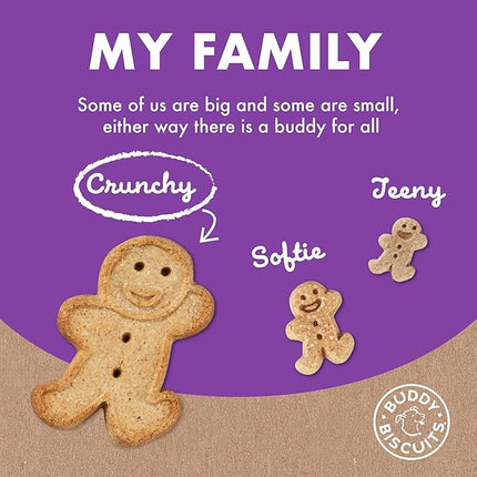 Buddy Biscuits 16 oz. Box of Crunchy Dog Treats Made with Assorted Flavors of Roasted Chicken, Grilled Beef, and Sharp Cheddar (Pack of 2)