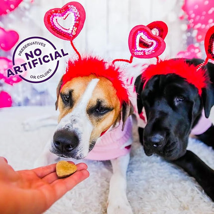Old Mother Hubbard Wellness Bits of Love P-Nuttier Dog Biscuits, Natural, Seasonal, Valentine's Day Treats, Peanut Butter Flavor, (6 Ounce Bag)