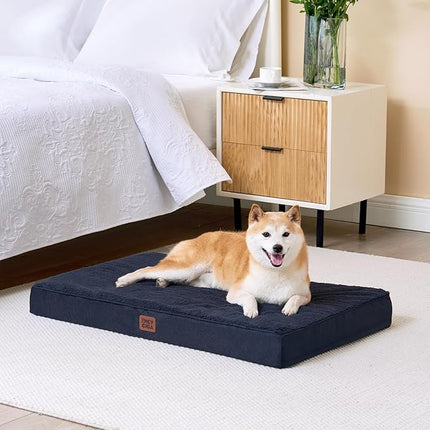 EHEYCIGA Orthopedic XXL Dog Beds for Jumbo Dogs with Removable Washable Cover,Navy, 50x36