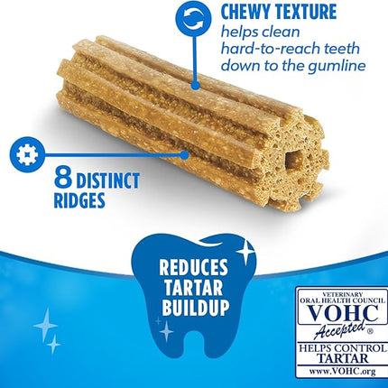 Dentalife Daily Oral Care Dog Treats for Small Dogs 5-20 lbs., Chewy Dental Treat to Freshen Breath and Fight Tartar, Chicken Flavor, 17.1 oz., 58 Chews - 58 ct. Pouch (Pack of 2)