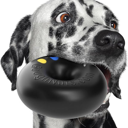 Goughnuts — Dog Toys for Aggressive Chewers | Virtually Indestructible Dog Toys for Breeds Such as Pit Bulls and German Shepherds | Heavy Duty Dog Toy | Rubber | Extra Large