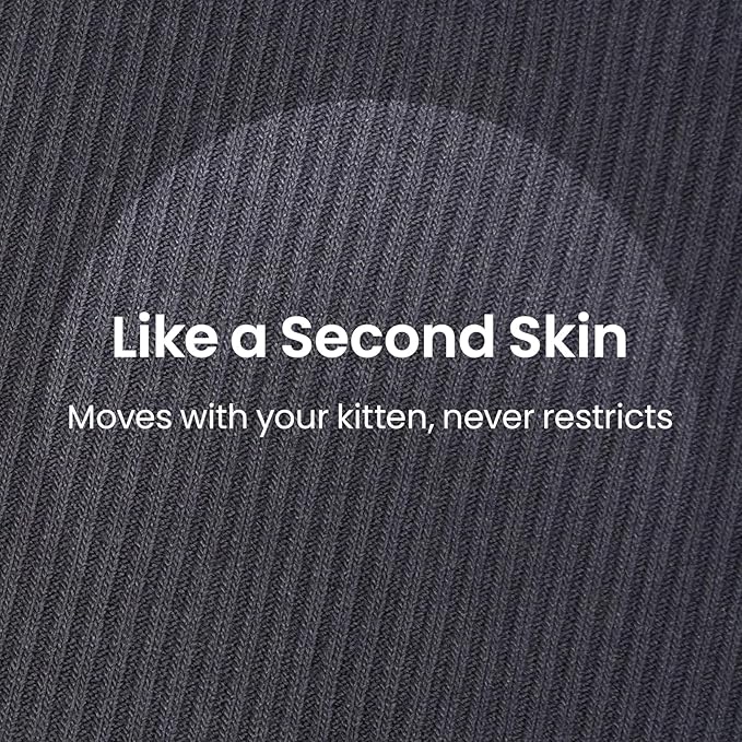 Sticky Hair Cat Clothes, Breathable & Lightweight, Reduces Shedding Fur Pajamas, Full Body Long Sleeve Surgical Bodysuit, Stop Licking & Shedding,Darkgrey,M