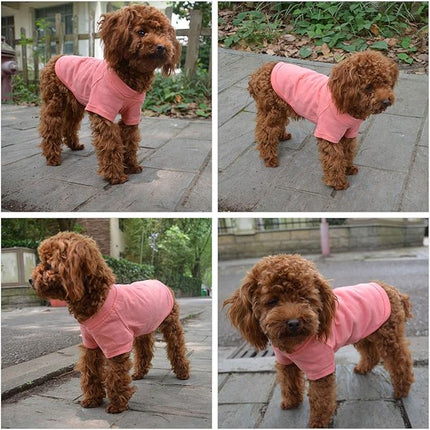 Lovelonglong 2019 Pet Clothing Dog Costumes Basic Blank T-Shirt Tee Shirts for Small Dogs Lotus Pink M