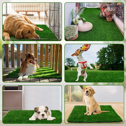 Grass Pad for Dogs 39.3 x 31.5 inches Strong Absorbency Soft Artificial Grass for Pets Potty Training, Easy to Clean Fake Grass for Dog Indoor Outdoor Use(1 Pack)
