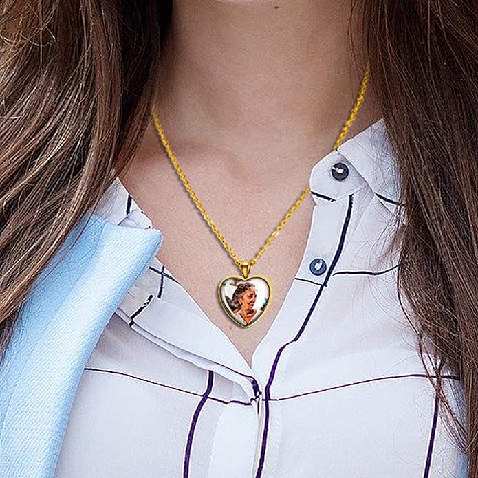 Farfume Personalized Pet Urn Necklace for Dog Cat Ashes Cremation Pet Memorial Customized Photo Text Engraving Pendant Keepsake Funeral Jewelry