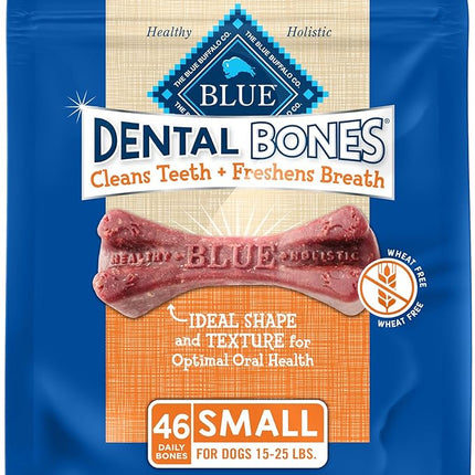 Blue Buffalo Dental Bones Small Natural Dental Chew Dog Treats Bag Value Pack