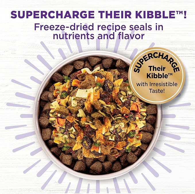 Wellness Bowl Boosters, Dog Food Topper for Small, Medium, & Large Breeds, Grain Free, Natural, Freeze Dried, Skin & Coat Health Chicken, 4 Ounce Bag (Pack of 1)